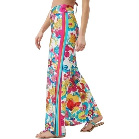 Trina Turk Fontaine Swim Cover Up Pant Floral ( L ) - Picture 2 of 8